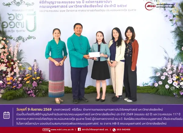 สถาบันวิจัยพหุศาสตร์ ร่วมยินดีครบรอบ 62 ปี คณะมนุษยศาสตร์ มช. และวาระครบรอบ 117 ปี ชาตกาล ศ.เกียรติคุณ ดร.หม่อมหลวงตุ้ย ชุมสาย